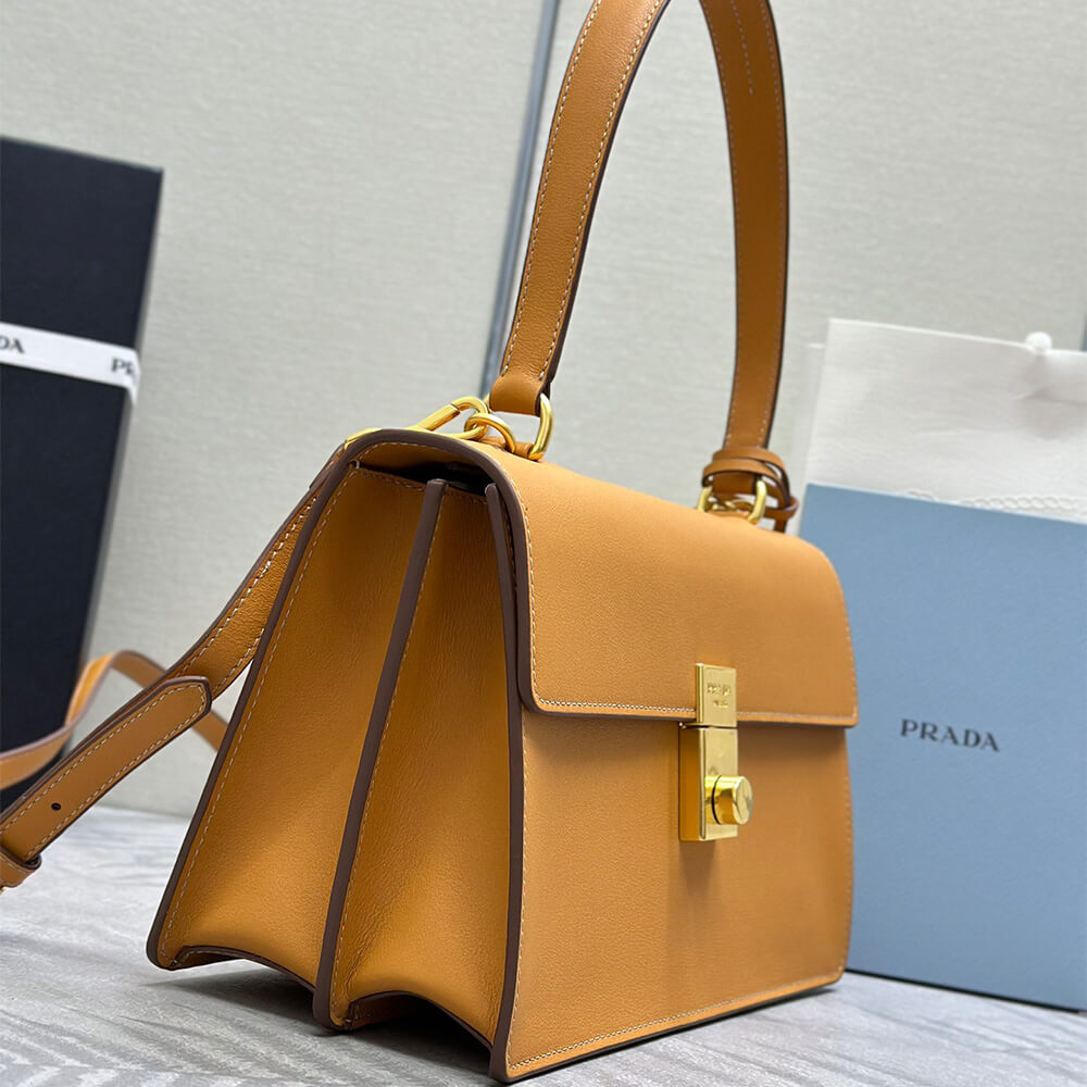 Prada Soft Sound medium leather shoulder bag(high-end grade)
