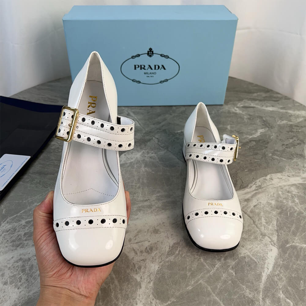 PRADA Patent leather Mary Jane pumps