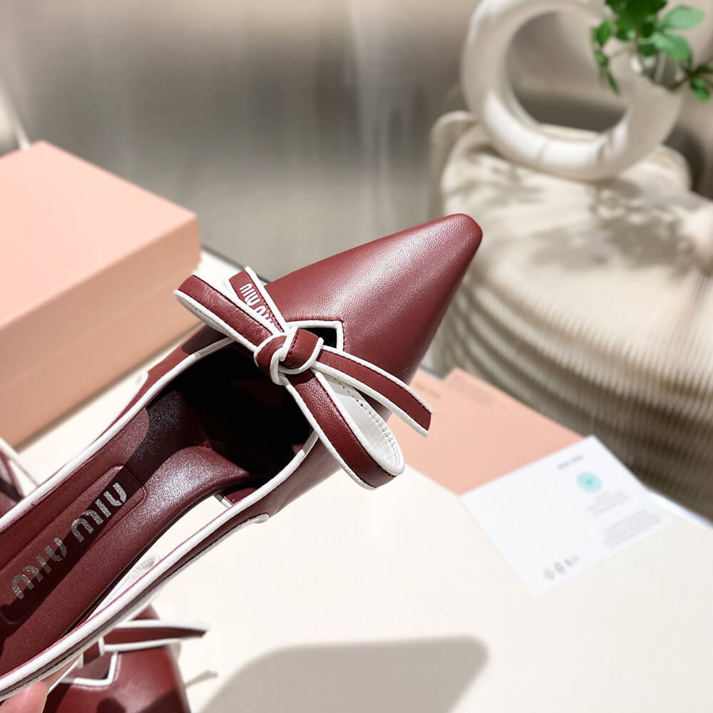 MiuMiu Nappa leather slingback pumps