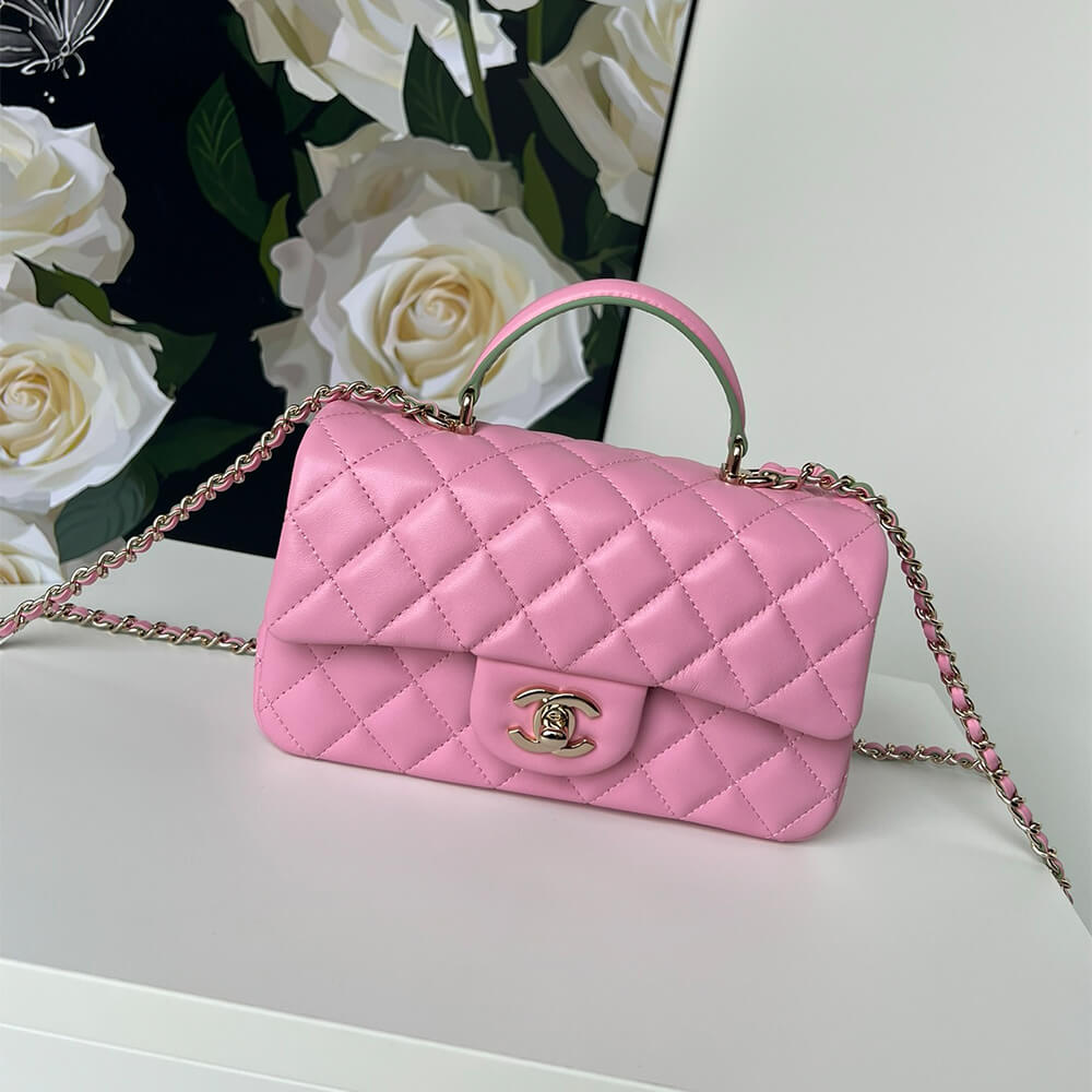 CHANEL Mini Classic Handbag With Top Handle