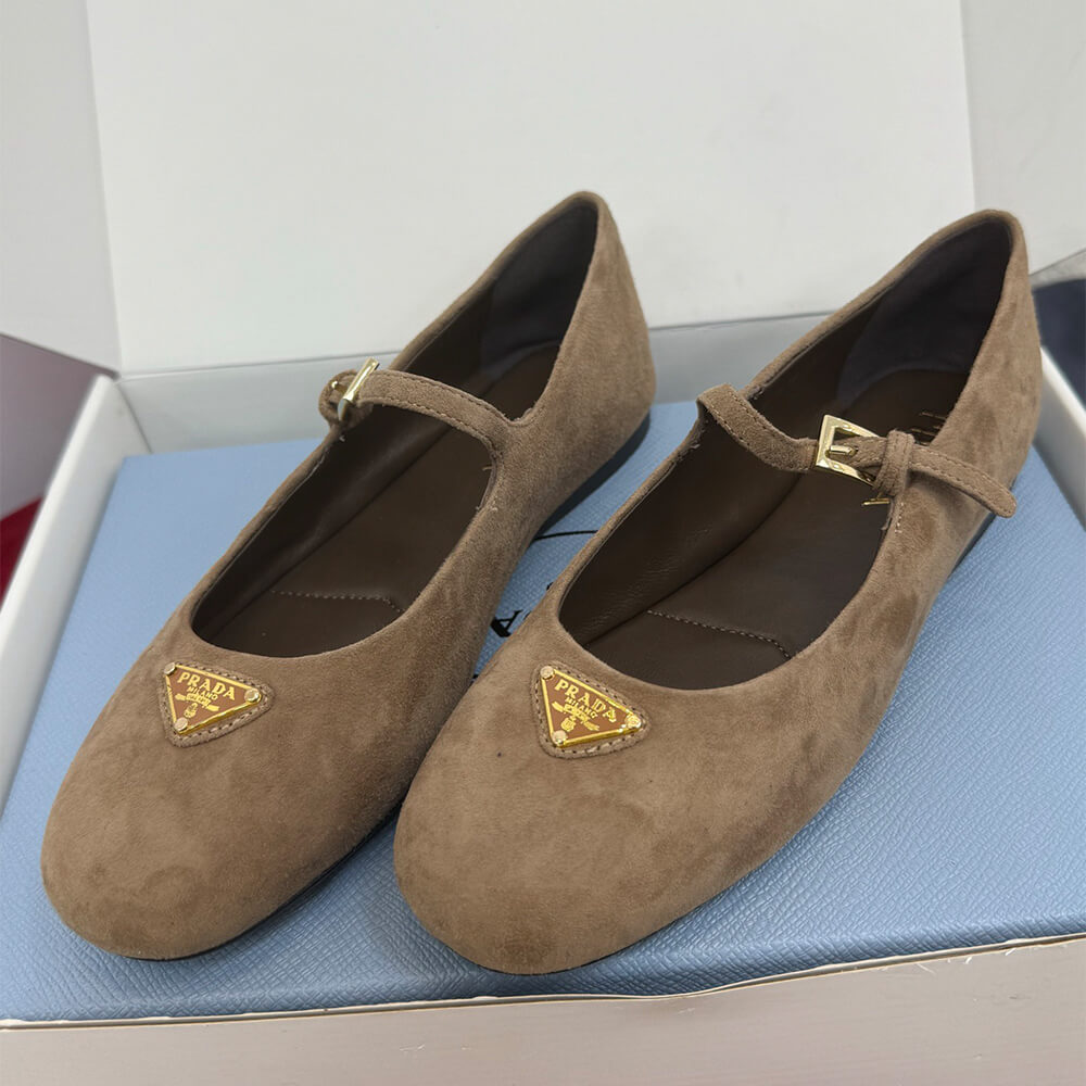 PRADA Suede ballerinas