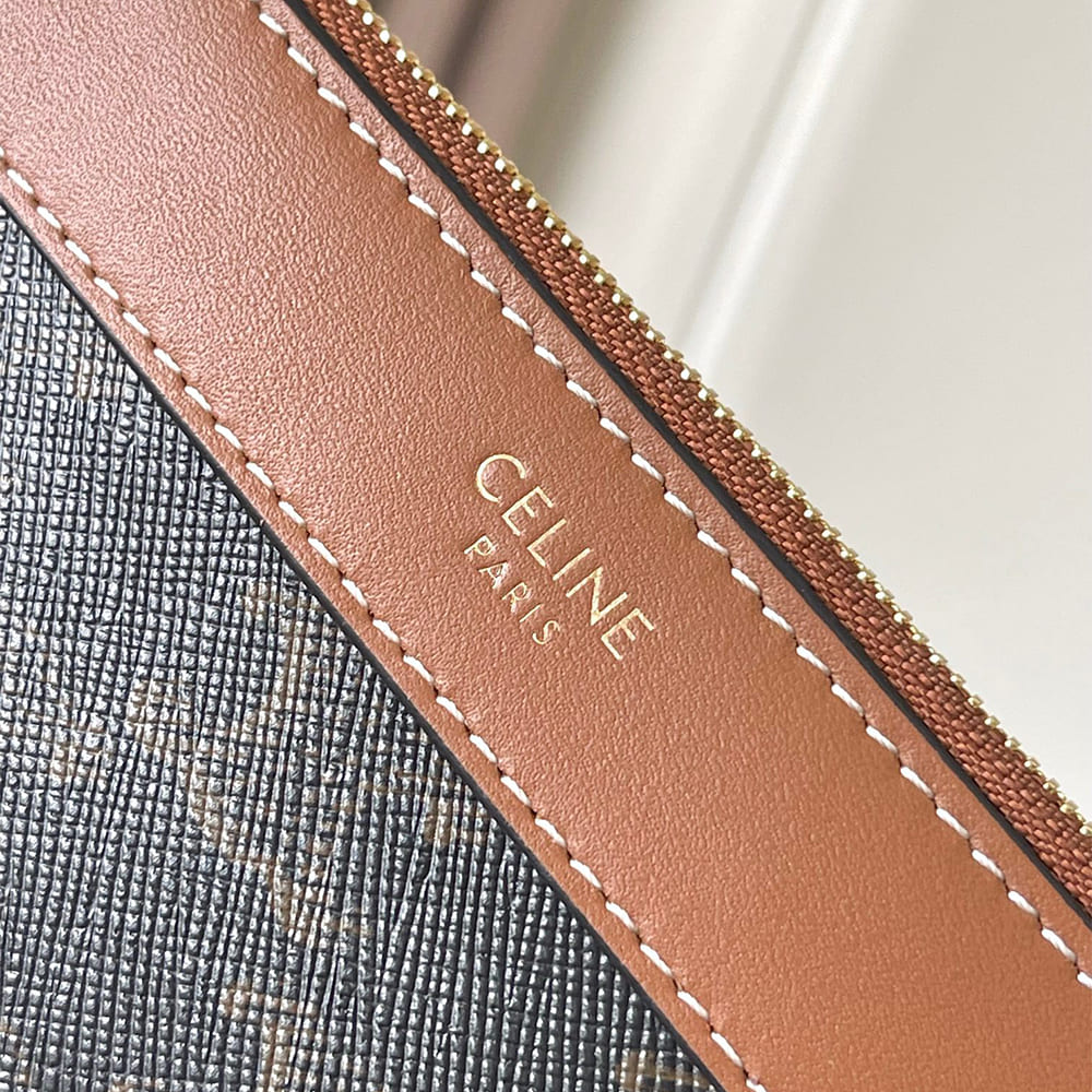 Celine SOFT SHOPPER BAG IN Triomphe Canvas and Calfskin