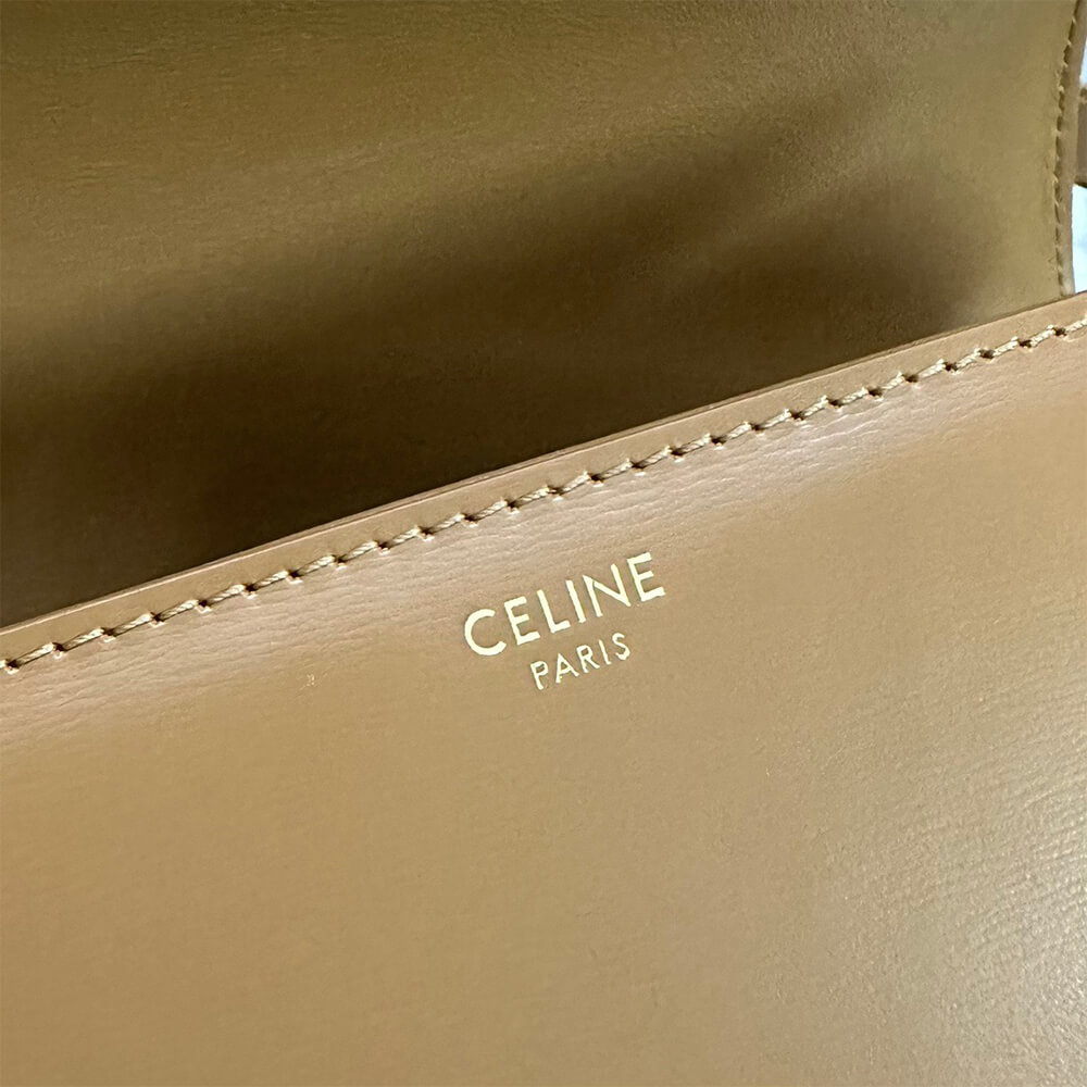 CELINE CLASSIQUE TRIOMPHE BAG in shiny calfskin(HIGH-END GRADE)