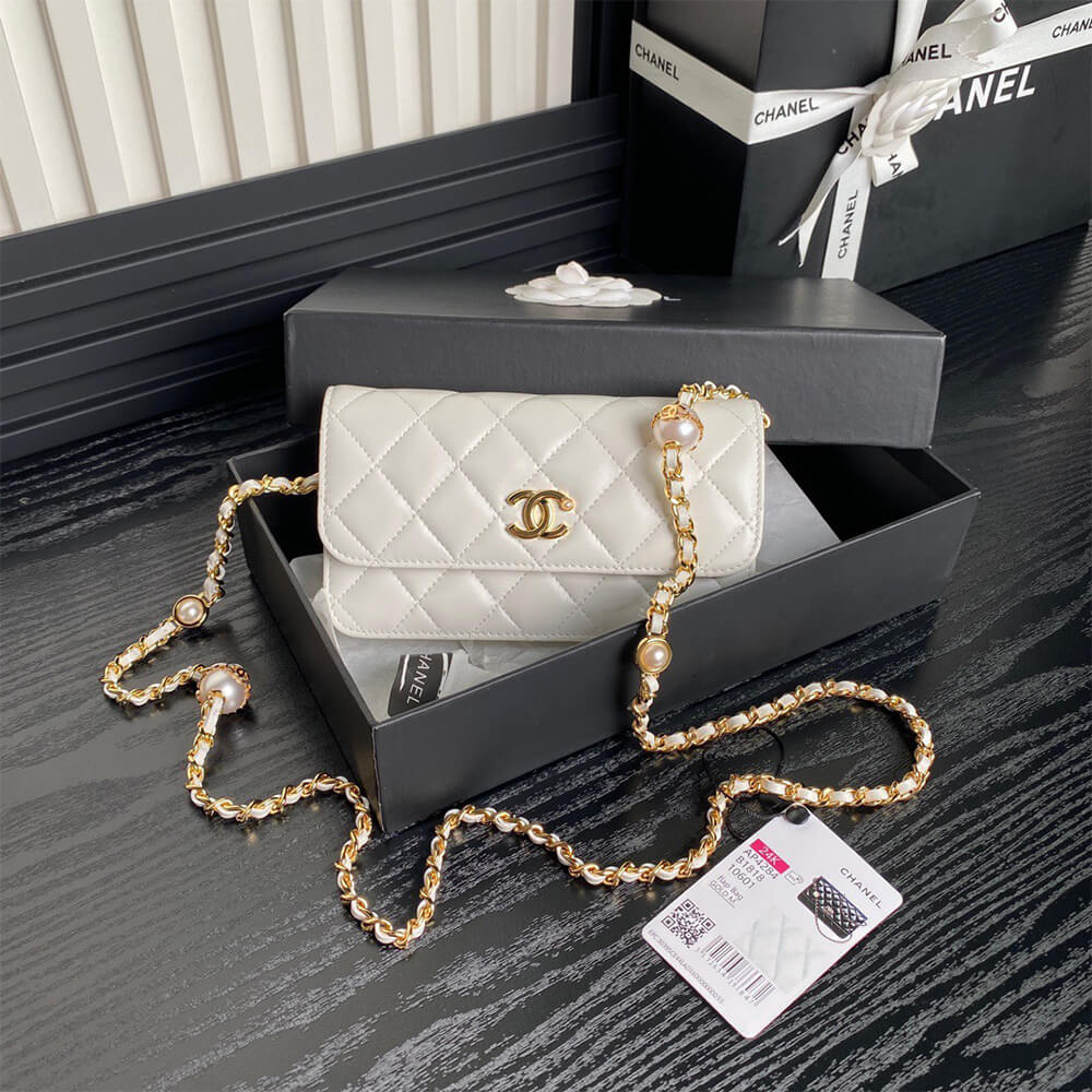 CHANEL Flap Phone Holder with Chain(HIGH-END GRADE)