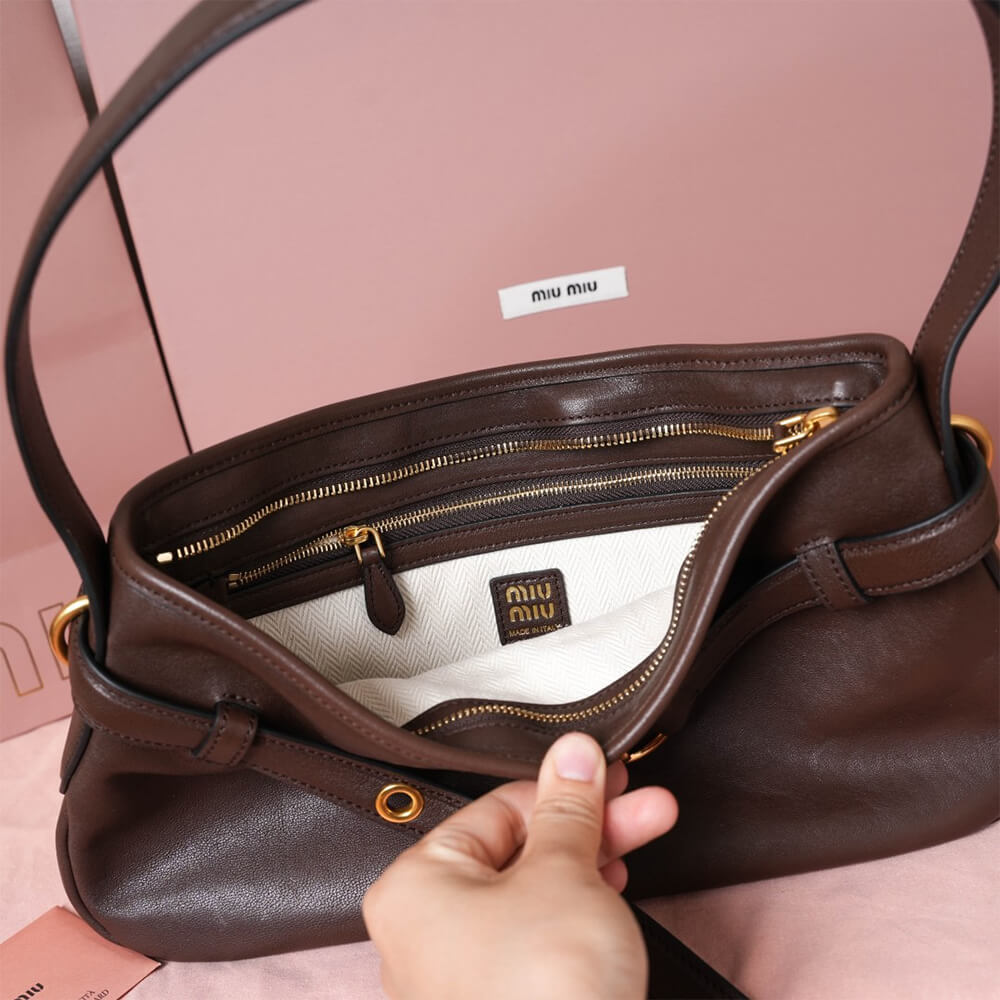 MIUMIU Regular Aventure nappa leather bag(HIGH-END GRADE)