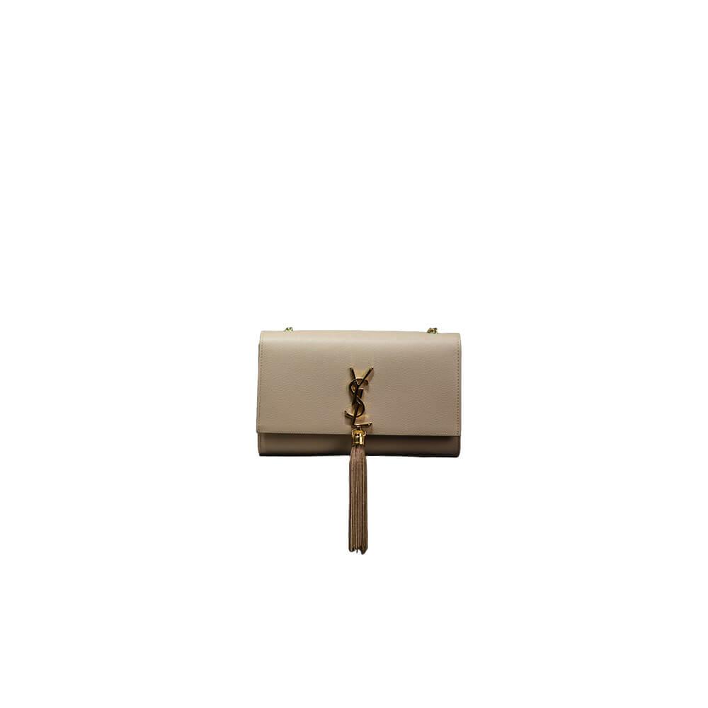 YSL kate medium tassel in grain de poudre embossed leather