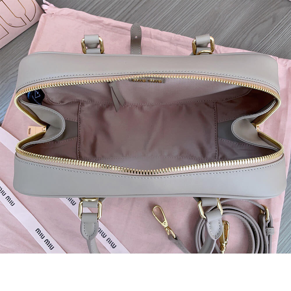 MIUMIU Large Arcadie Leather Bag(HIGH-END GRADE)