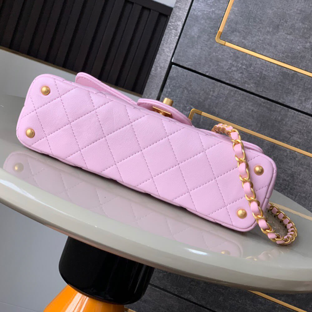 CHANEL Mini Flap Bag with Top Handle(HIGH-END GRADE)