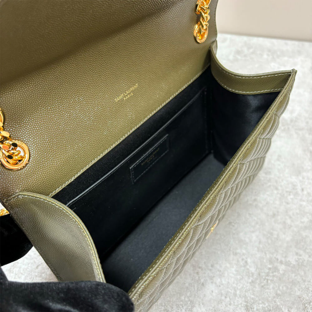 YSL envelope medium in grained leather