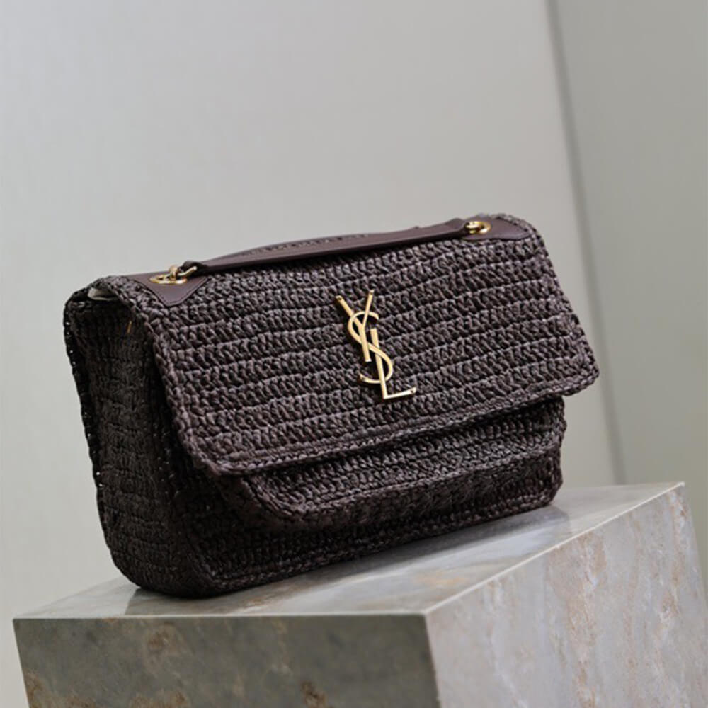 YSL NIKI medium in raffia(HIGH-END GRADE)