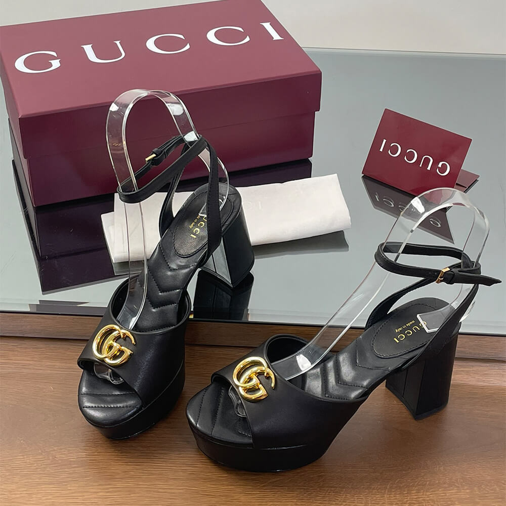 GUCCI Women s platform sandal with Double G