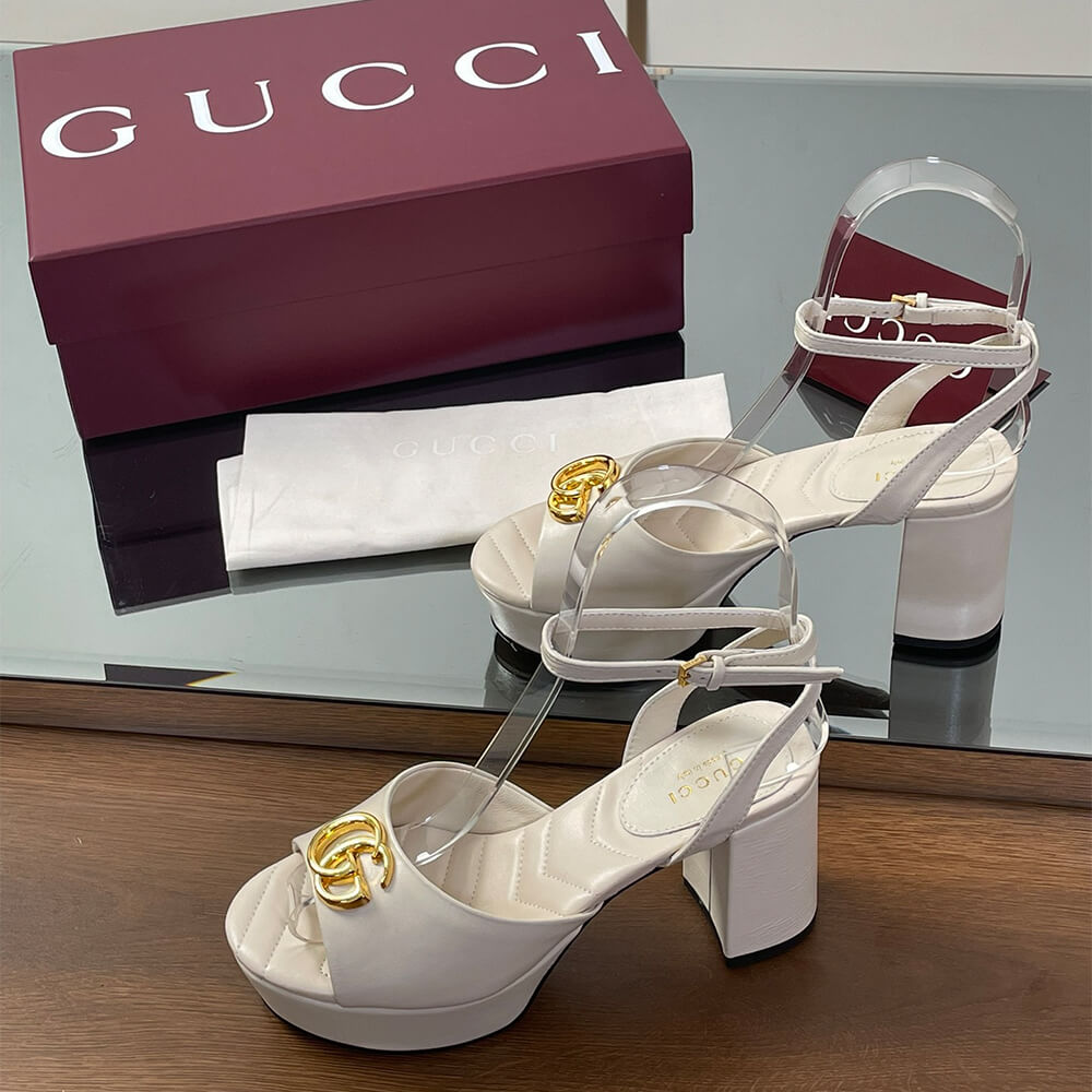 GUCCI Women s platform sandal with Double G