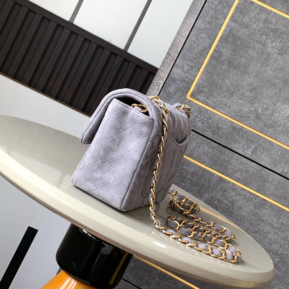 CHANEL SUEDE MINI FLAP BAG(HIGH-END GRADE)
