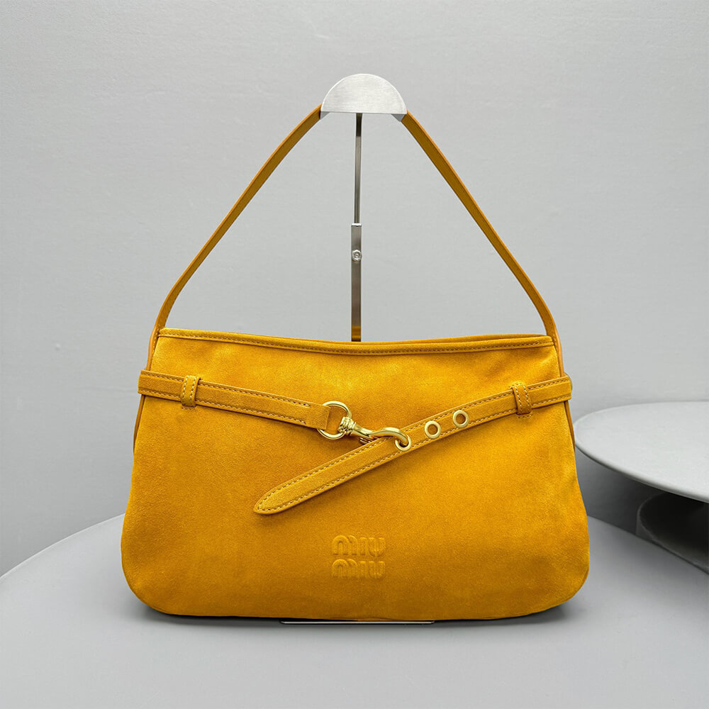 MIUMIU Medium Aventure suede bag(HIGH-END GRADE)