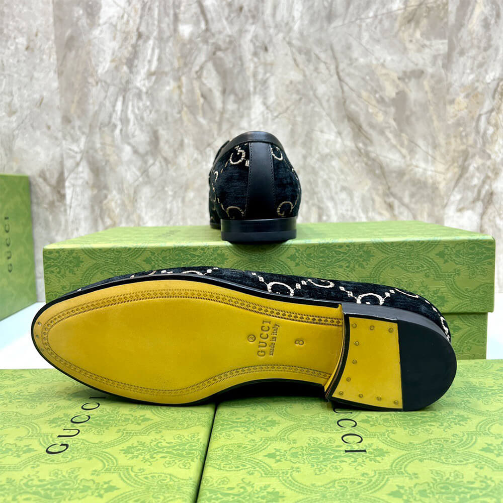 Gucci Velvet Men Loafers