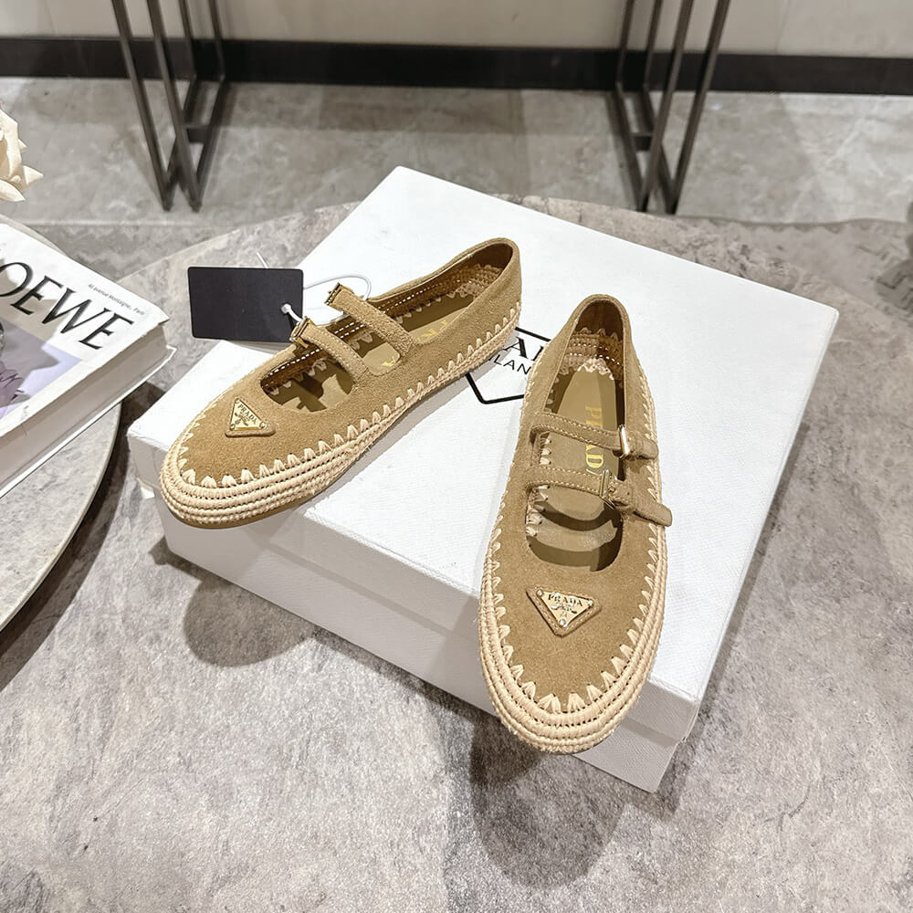 PRADA Suede ballerinas