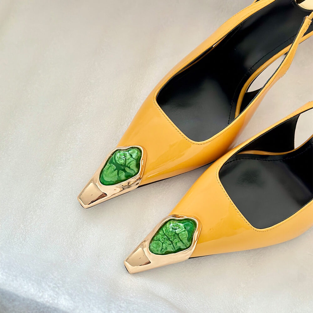 YSL Loulou Slingback Pumps in Patent Leather