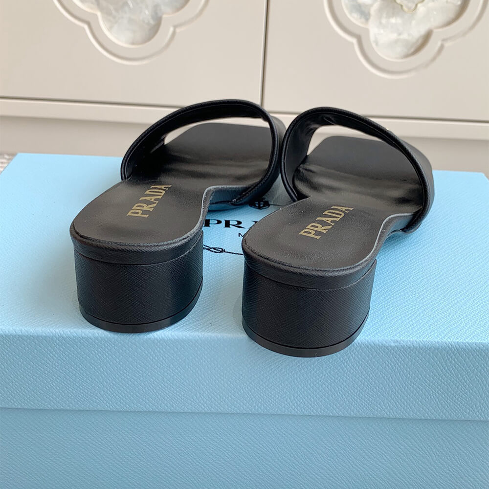 Prada Saffiano patent leather sandals