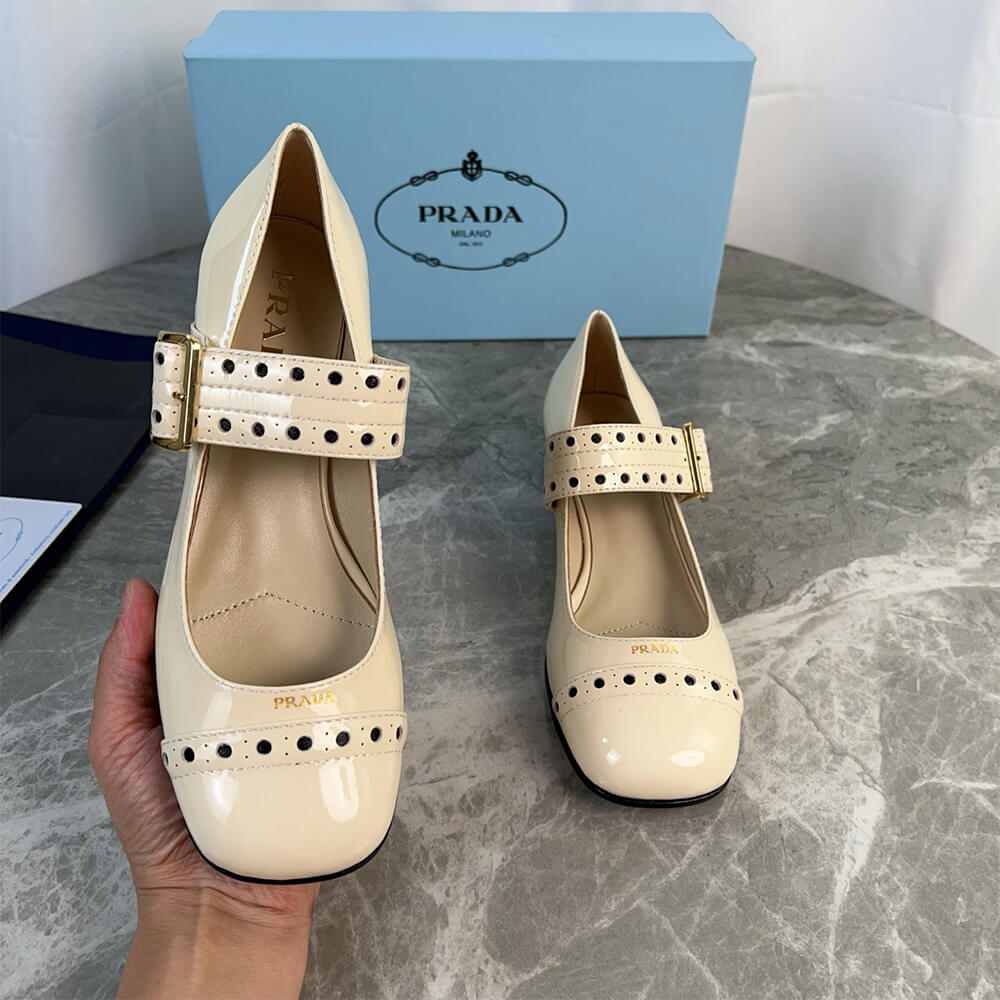PRADA Patent leather Mary Jane pumps