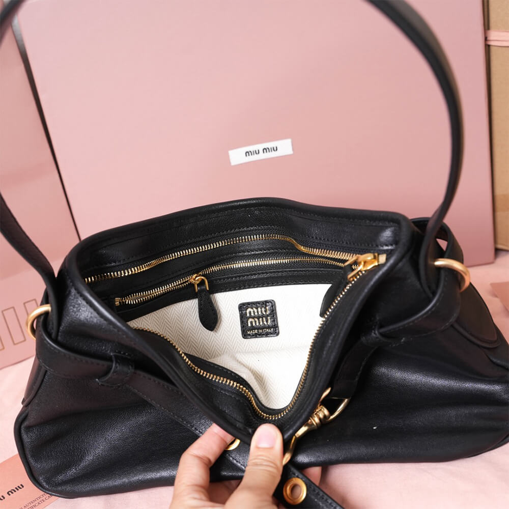 MIUMIU Regular Aventure nappa leather bag(HIGH-END GRADE)