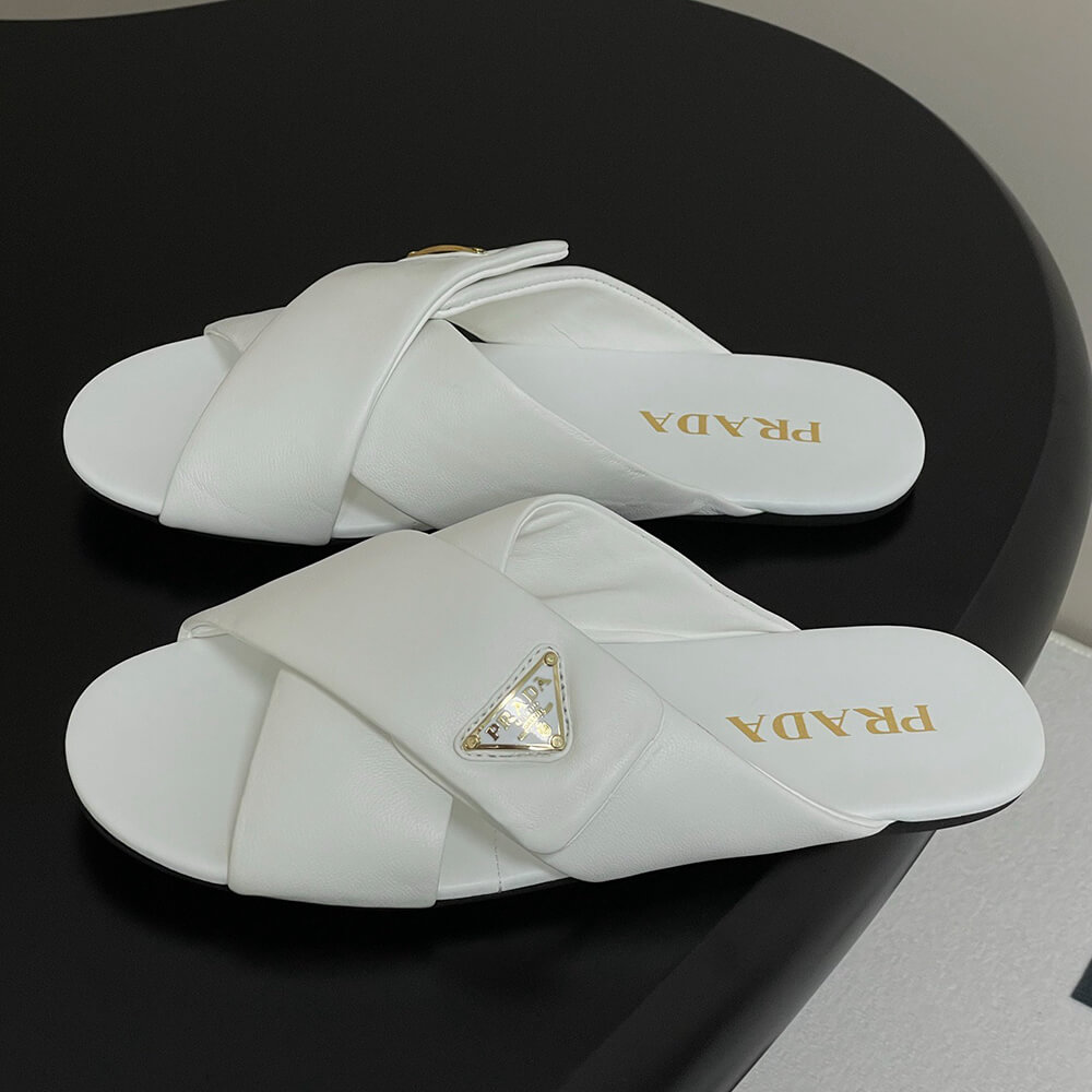 Prada Padded nappa leather slides