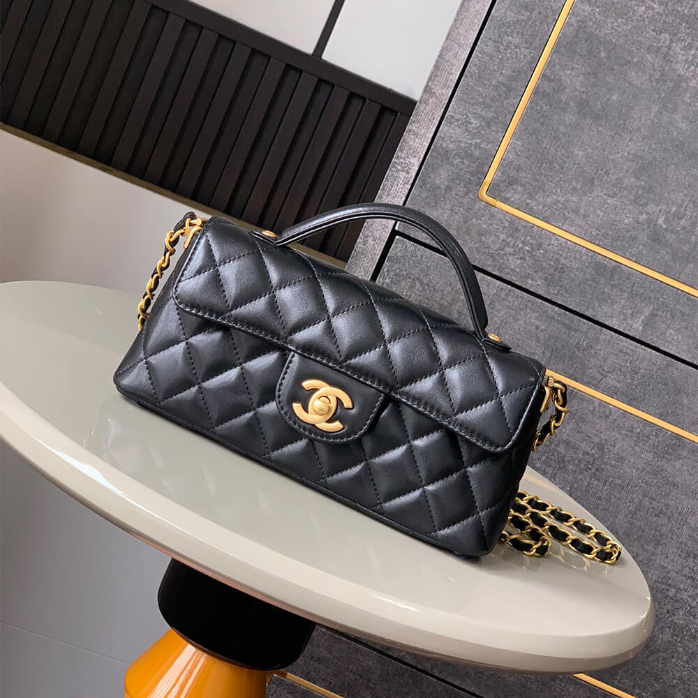 CHANEL Mini Flap Bag with Top Handle(HIGH-END GRADE)